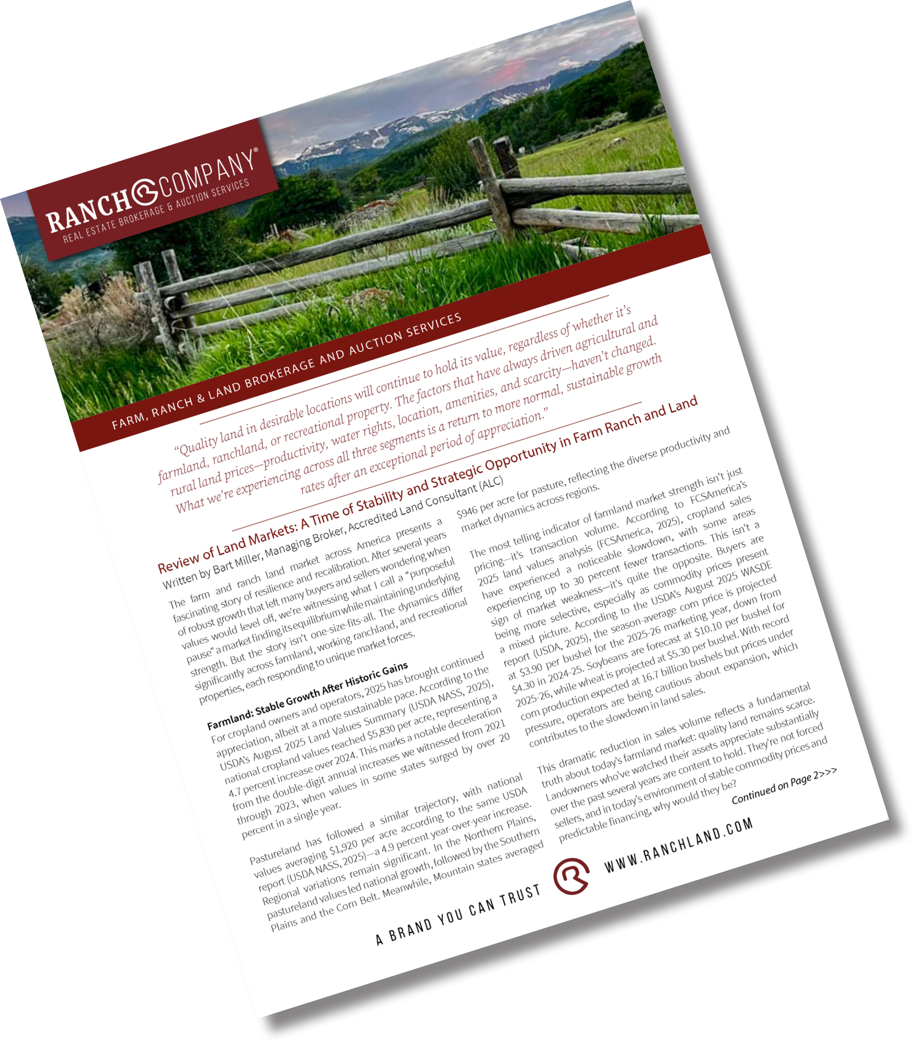 fall 2025 Ranch Farm Spring Real Estate Newsletter